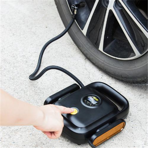 得力工具車載充氣泵汽雙缸便攜式小轎車大功率汽車輪胎充氣打氣泵